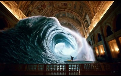 Gorgeous Hall Surfing